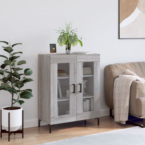 vidaXL Komoda sivý dub sonoma 69,5x34x90 cm kompozitné drevo