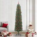 vidaXL Umelý vianočný stromček Zelená 240 cm PVC, oceľ a plast
