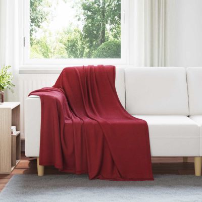 vidaXL Prikrývky na hodenie 6 pcs Bordeaux červená 170 x 130 cm Flís