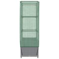 vidaXL Záhon s krytom na skleník ratanový vzhľad 80x40x138 cm