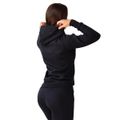 Dámska mikina Zipper Hoodie Black - GymBeam, veľkosť S, 65% bavlna, 35% polyester