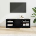 vidaXL TV skrinka 102 x 35 x 36,5 cm Čierny dub Kompozitné drevo