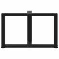 vidaXL Nohy konferenčného stolíka v tvare T, 2 ks, čierne, 60x25x(42-43) cm, oceľ