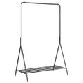 vidaXL Vešiak na oblečenie s úložiskom Čierna 100 x 56 x 154 cm Oceľ