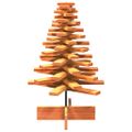 vidaXL Drevený vianočný stromček voskovohnedý 80 cm masívna borovica