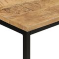 vidaXL Konzolový stolík 110x55x75 cm, surový mangový masív a železo