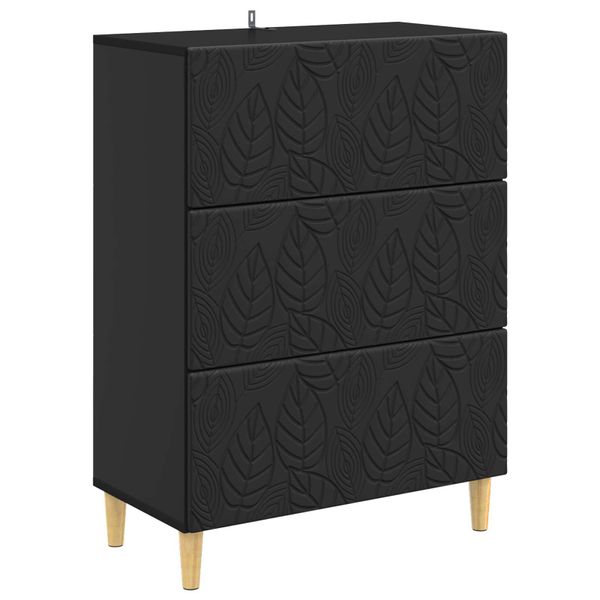 vidaXL Zásuvkový kabinet Čierna 66 x 34,5 x 90 cm Kompozitné drevo