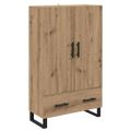 vidaXL Highboard Remeselný dub 69,5 x 30 x 115 cm Kompozitné drevo