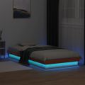 vidaXL LED posteľný rám voskovo hnedý 100x200 cm masívna borovica