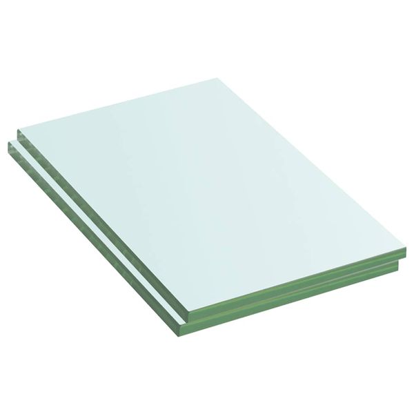 vidaXL Poličky 2 ks panel z priehľadného skla 20x12 cm