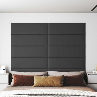 vidaXL Nástenný čelník 12 pcs Biely 90 x 30 cm látka