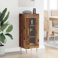vidaXL Servírovacia skriňa Staré drevo 34 x 34.5 x 90 cm