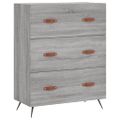 vidaXL Vysoká skrinka sivý dub sonoma 69,5x34x180 cm spracované drevo