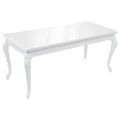 vidaXL Jedálenský stôl 179x89x81cm vysokoleský biely