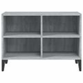 vidaXL TV stolík s kovovými nohami sivý dub sonoma 69,5x30x50 cm