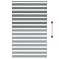 vidaXL Zebra roleta tmavošedá 150x200 cm šírka látky 145,9cm polyester