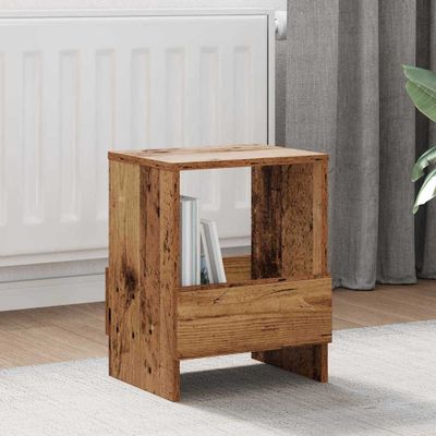 vidaXL Regál na časopisy 2 pcs Staré drevo 35 x 30 x 45 cm