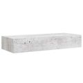 vidaXL Nástenná zásuvková polica betónovo-sivá 60x23,5x10 cm MDF