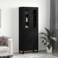 vidaXL Highboard 2 ks Čierny dub 69,5 x 34 x 180 cm Kompozitné drevo