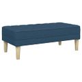 vidaXL lavička s vankúšom Modrá 113 x 57 x 39 cm látka