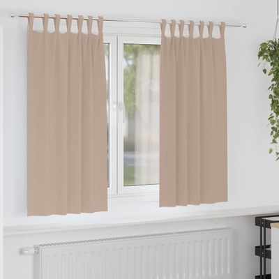 vidaXL Záclony na zatemnenie s krúžkami 2 pcs Sivohnedá 175 x 140 cm