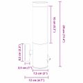 vidaXL Exteriérové nástenné svietidlo Čierna 12 x 8,5 x 29 cm