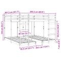 vidaXL Trojposchodový rám postele Prírodná 80 / 200 x 200 cm