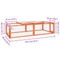 vidaXL Králikáreň 183x90x46,5 cm masívne jedľové drevo