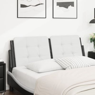 vidaXL Vankúš na čelo postele, Zadar, bielo čierny 140 cm, umelá koža
