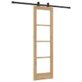 vidaXL Posuvné dvere ORKDAL 61 x 198,5 cm Prírodná a čierna