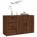 vidaXL Komoda hnedý dub 100x33x59,5 cm spracované drevo