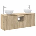 vidaXL Set kabinetov do kúpeľne 3 ks Dub sonoma 49,5 x 35 x 63 cm