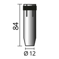 SOLUTION Silne kónická plynová hubica Ø 12 (NW12), 84mm