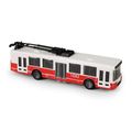 Trolejbus MHD červený 16 cm - otváracie dvere