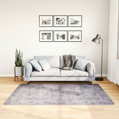 vidaXL Koberec umývateľný sivý 120x170 cm protišmykový