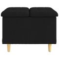 vidaXL Ottoman s Úložným Priestorom Čierny 60 x 60 x 45 cm látka