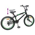 vidaXL BMX Bicykel 20 Palcov pre nad 9 rokov Čierna