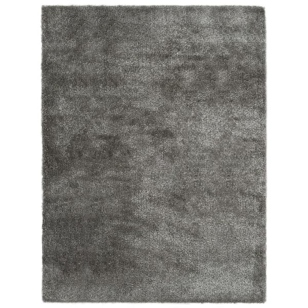 vidaXL Chlpatý koberček antracitový 80x150 cm
