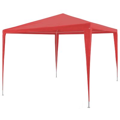 vidaXL Párty stan Červená 300 x 300 x 255 cm PE a oceľ
