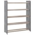 vidaXL Regál na topánky sivý 65x24x81 cm spracované drevo