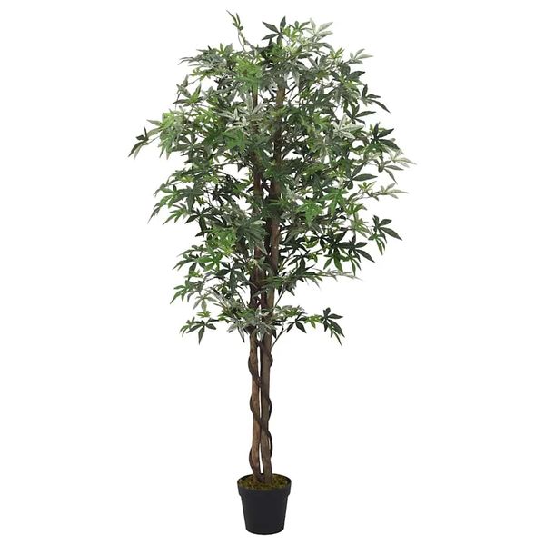 vidaXL Umelý javorový strom 224 listov 80 cm zelený