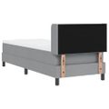 vidaXL Posteľ s pružinovým rámom Svetlosivá 200 x 80 cm látka