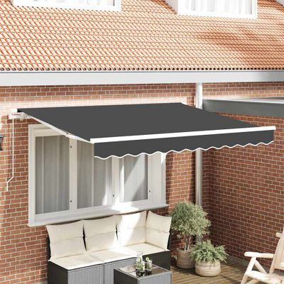vidaXL Náhradná látka na markízu Antracit 2,5 x 2 m Polyester