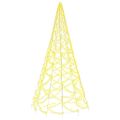 vidaXL Vianočný stromček na stožiar teplé biele svetlo 500 LED 300 cm