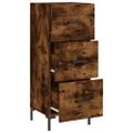 vidaXL Komoda dymový dub 34,5x34x90 cm spracované drevo