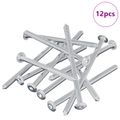 vidaXL Skrutka 12 ks Strieborná M6 x 100 mm Oceľ