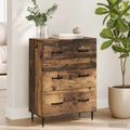 vidaXL Zásuvkový kabinet Staré drevo 66 x 34,5 x 89,5 cm