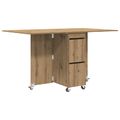 vidaXL Jedálenský stôl 140 x 80 x 77 cm Kompozitné drevo Dub artisan