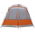 vidaXL Bočný stan Šedá a oranžová 410 x 410 x 250 cm Polyester a oceľ
