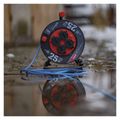 Prodlužovací kabel EMOS P08525W na bubne 25 m / 4 zásuvky / modrý / PVC / 230 V / 1,5 mm2